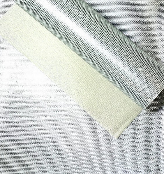 01 Кожзам Фактурный Плетенка 20*30 см(+-1см) Серебро