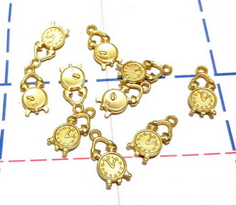 025 Подвеска 19*9мм Будильник Золото