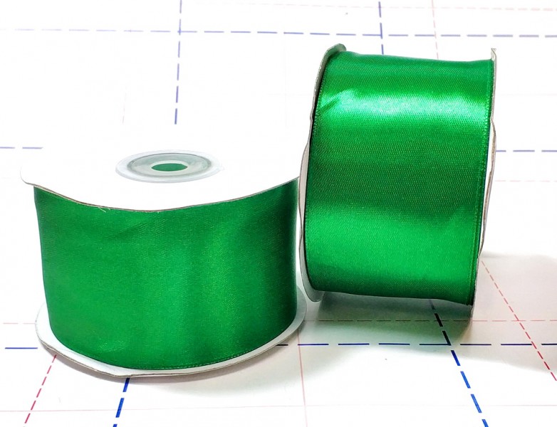 064 Лента атласная 50 мм 27м (+-1м) оттенок зеленого
