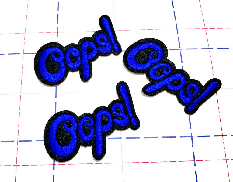 081 Термоаппликация 7,5*5,2см Упс Синий