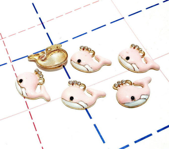 090 Подвеска 23*21мм Кит Розовый