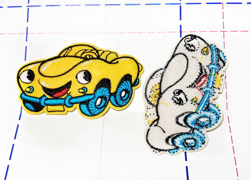 100 Термоаппликация 8,0*5,0 см Тачка Желтый