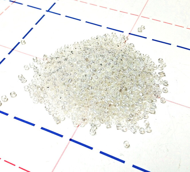 101 Бисер р.12 Прозрачный перламутр__УПАКОВКА 450(+-5гр)гр