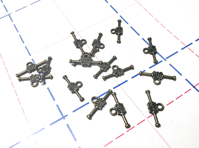 101 Подвеска 20*8 мм Соединитель бронза