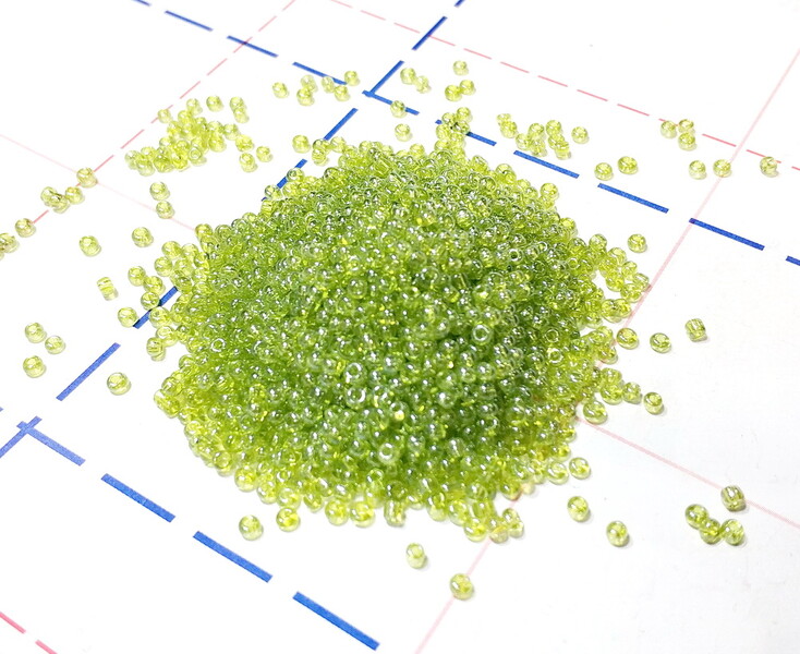 104 Бисер р.12 Прозрачный перламутр__УПАКОВКА 450(+-5)гр