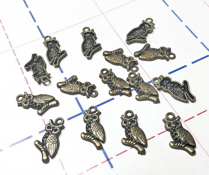 105 Подвеска 20*10 мм Сова бронза