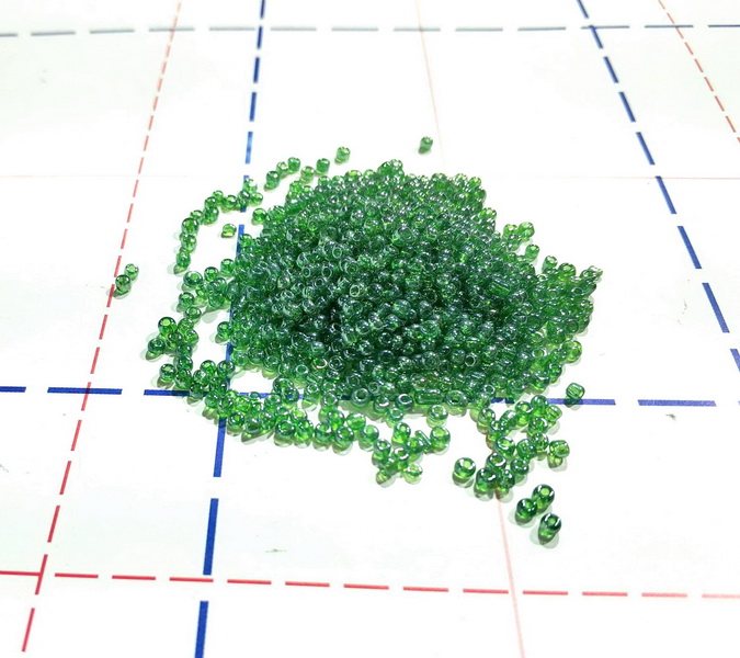 107 Бисер р.12 Прозрачный перламутр__УПАКОВКА 450(+-5)гр