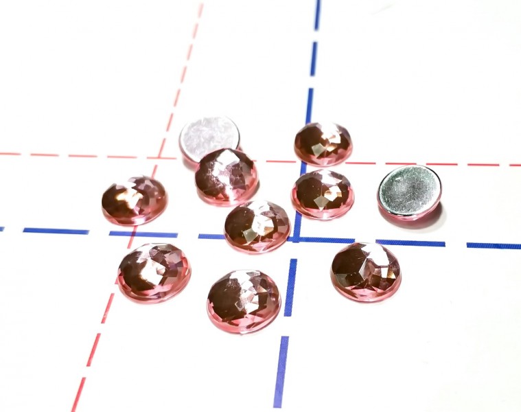 10 мм Стразы клеевые тип Г1 10шт/уп Розовый