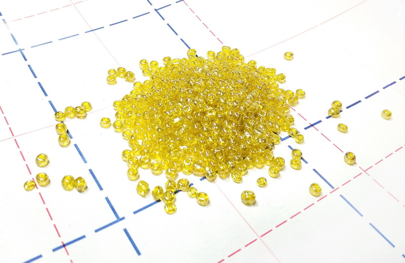 110 Бисер р.6 Прозрачный перламутр__УПАКОВКА 450(+-5)гр