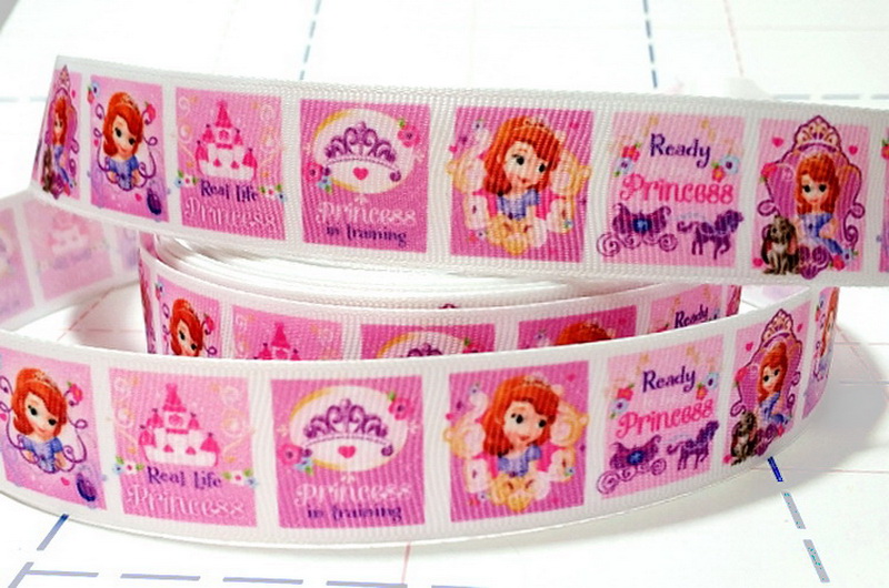 121 25мм Репсовая лента с рисунком 23м (+-1м) София