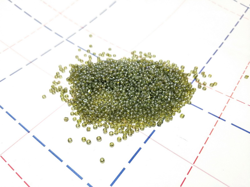 125А Бисер р.12 Прозрачный перламутр__УПАКОВКА 450(+-5гр)гр