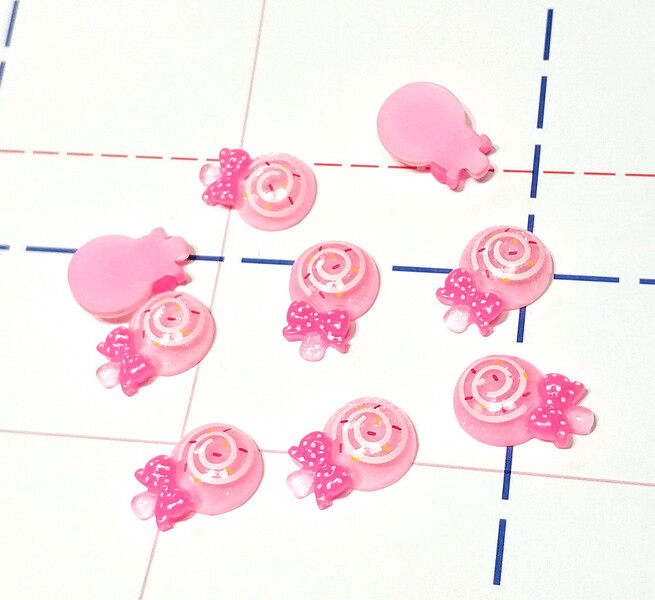 127 Кабошон Леденец 14*20 мм светло-розовый