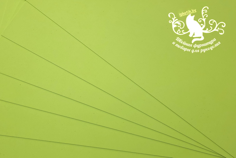 12к2 Фоамиран Китай 40*60см (+-1см) 2мм Шартрез