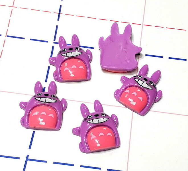 139 Кабошон Тоторо 28*23 сиреневый