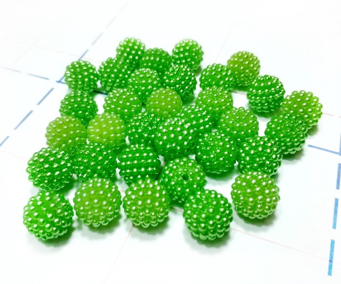 Бусина пластик Шамбола 12 мм Зеленый