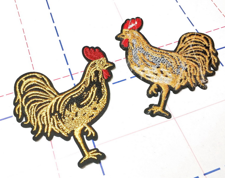 155 Термоаппликация 7,5*7,5см Петушок золотой