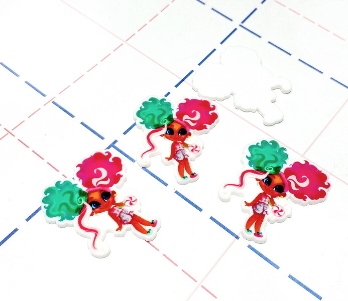 155 Кабошон плоский 35*29 мм Девочка