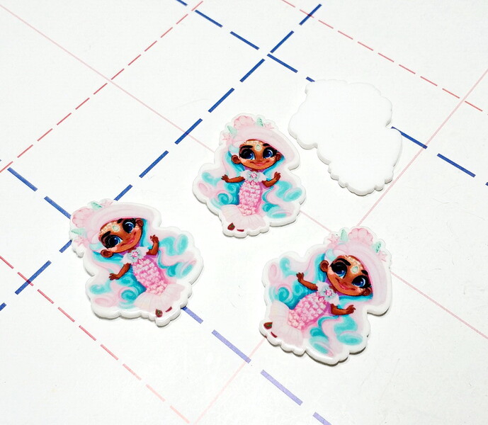 156 Кабошон плоский 35*27 мм Девочка