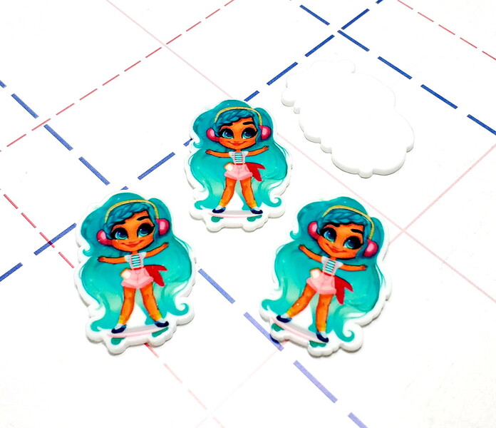 158 Кабошон плоский 36*24 мм Девочка