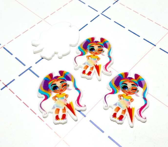 159 Кабошон плоский 35*26 мм Девочка