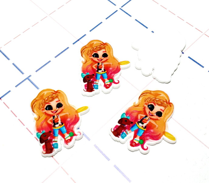 160 Кабошон плоский 36*28 мм Девочка