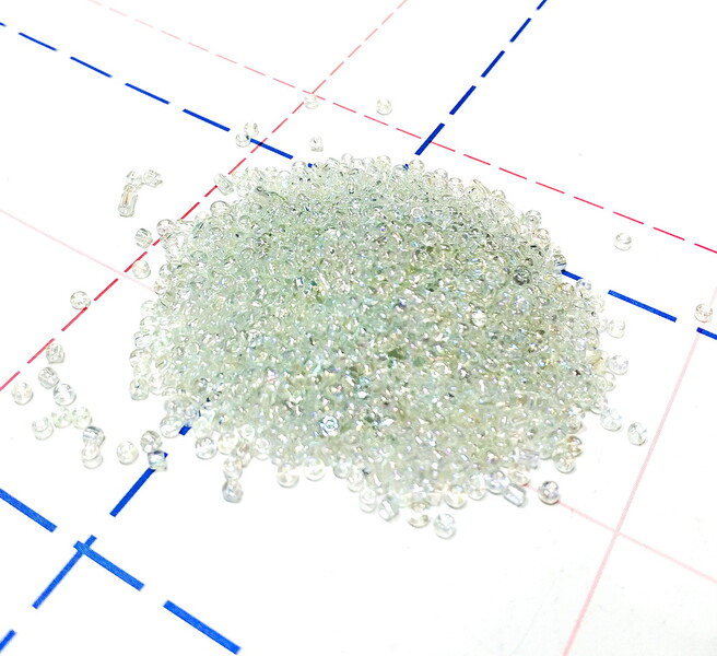 161 Бисер р.12 Прозрачный радужный__УПАКОВКА 450(+-5гр)гр