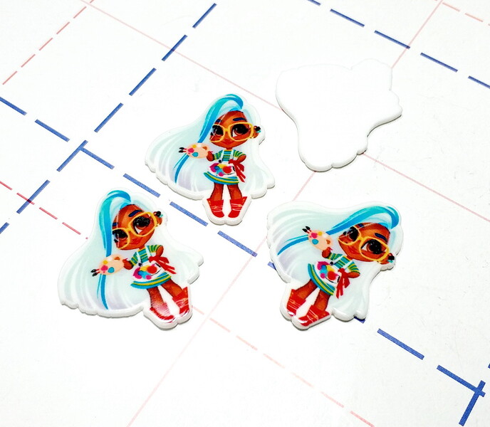 162 Кабошон плоский 35*30 мм Девочка