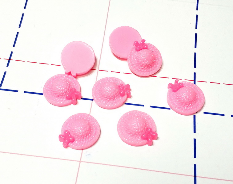 173 Кабошон Шляпка 18 мм ярко-розовый