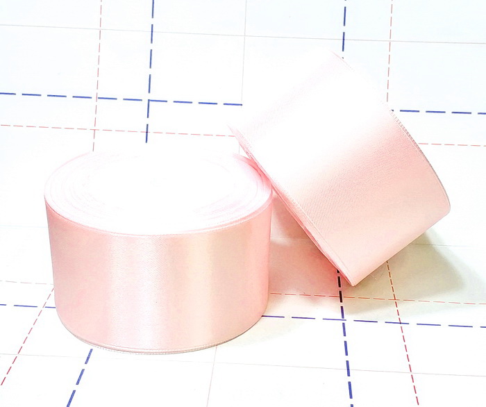 180 Лента атласная 50мм 23м (+-1м) оттенок молочно-розового