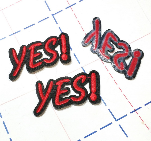 185 Термоаппликация 5,0*2,6см YES!