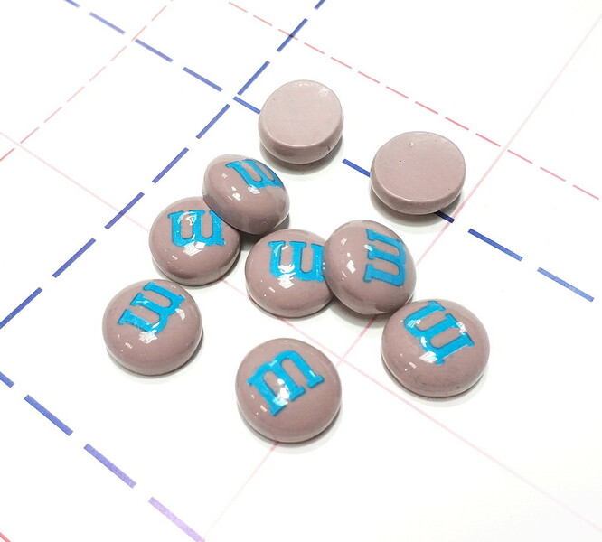 186 Кабошон М&М 15 мм грязно-розовый