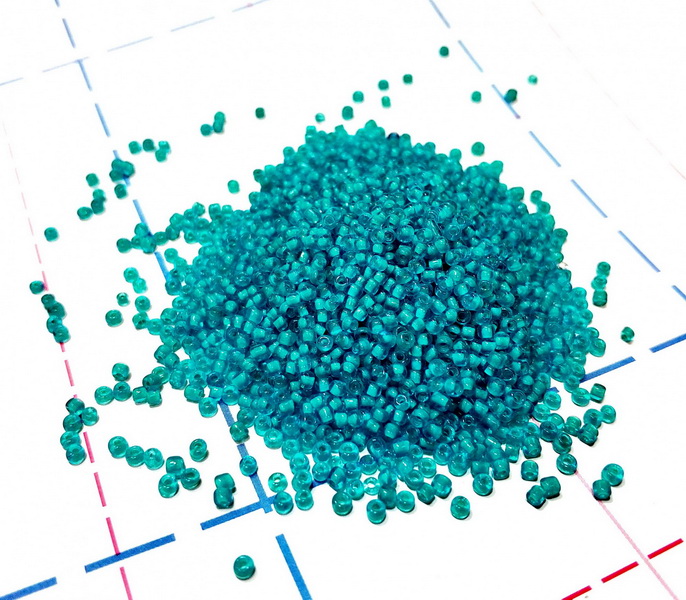21А-4 Бисер р.12 Прозрачный с цветной серединой__УПАКОВКА 450(+-5)гр