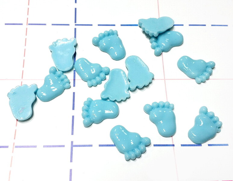 211 Кабошон Ножка 18 мм голубой