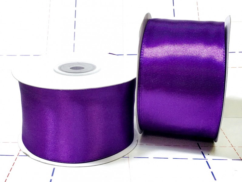 215 Лента атласная 50 мм 27м (+-1м) оттенок фиолетового