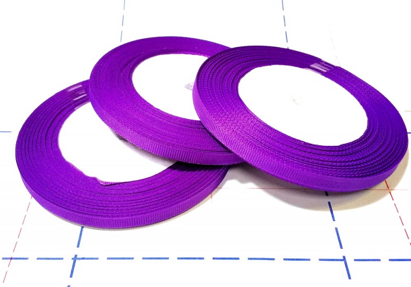 22 Лента репсовая 6 мм 18,3м (+-1м) оттенок фиолетового