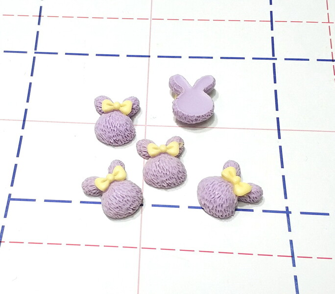 230 Кабошон Зайчик 20 мм сиреневый