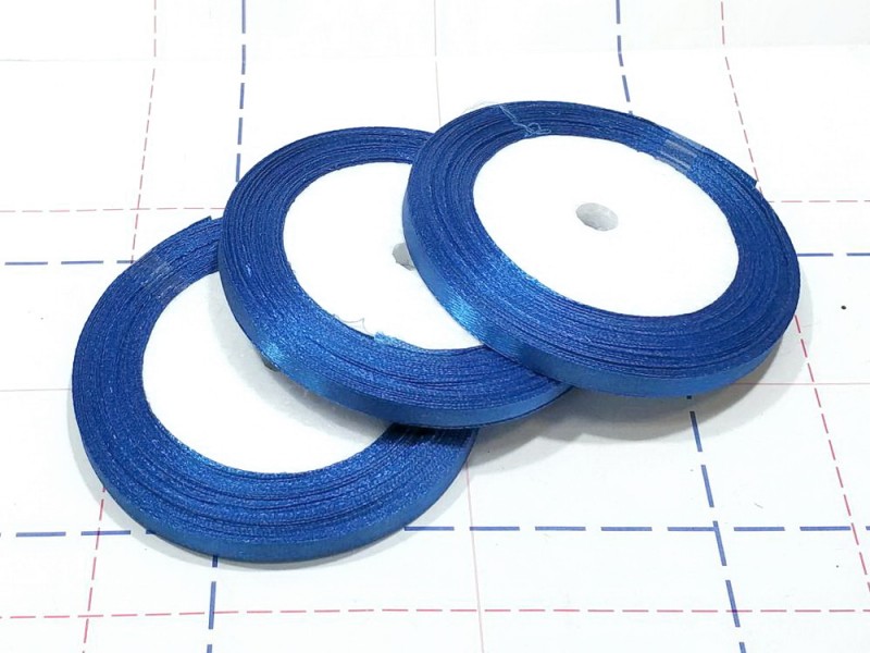 233 Лента атласная 6 мм 23м (+-1м) оттенок синего