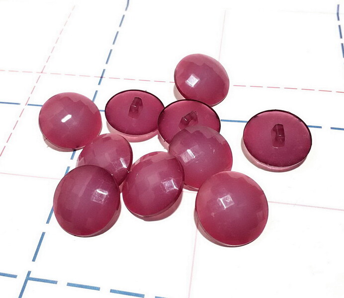 23 мм Пуговицы Граненые 10шт/уп Дымчатый малиновый