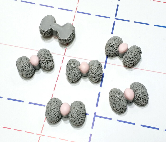 245 Кабошон Бантик 20 мм серый