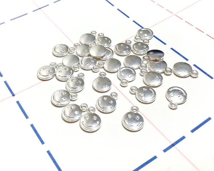 247 Подвеска 9*7мм Смайл Серебро