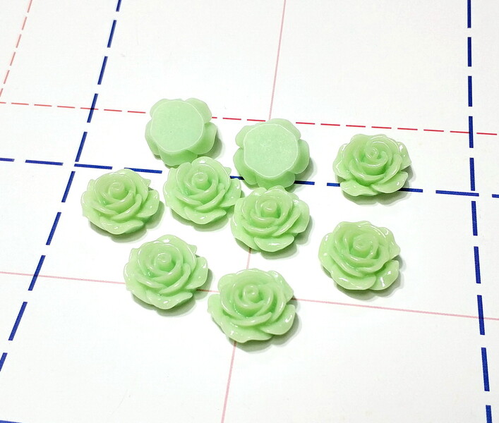 278 Кабошон Розочка 18 мм мятный