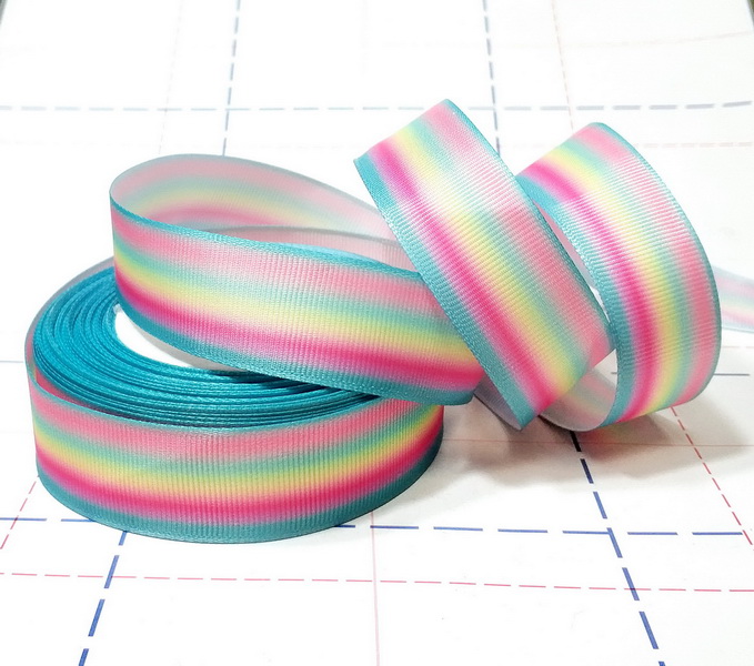 296 25мм Репсовая лента с рисунком 23м (+-1м) Градиент-полоса