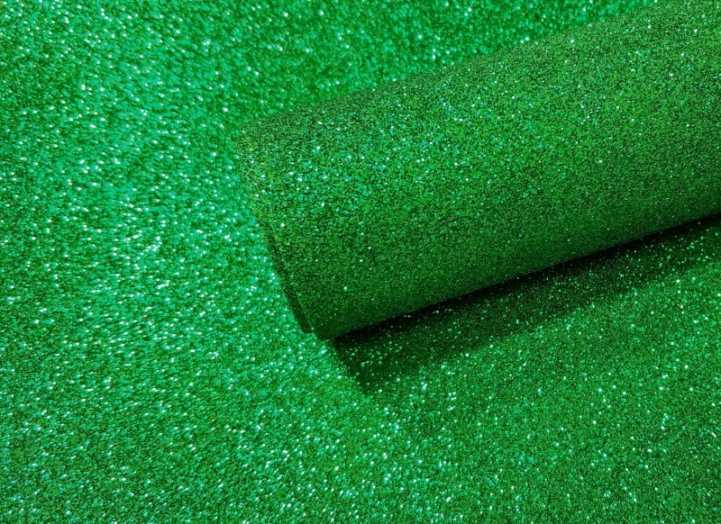 04гл Фоамиран глиттерный 20*30см (+-1см) 2мм Темно-зеленый
