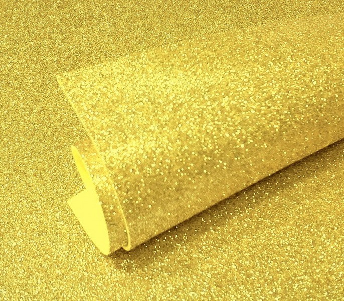Фоамиран глиттерный 40*60см (+-1см) 2мм Золотисто-желтый