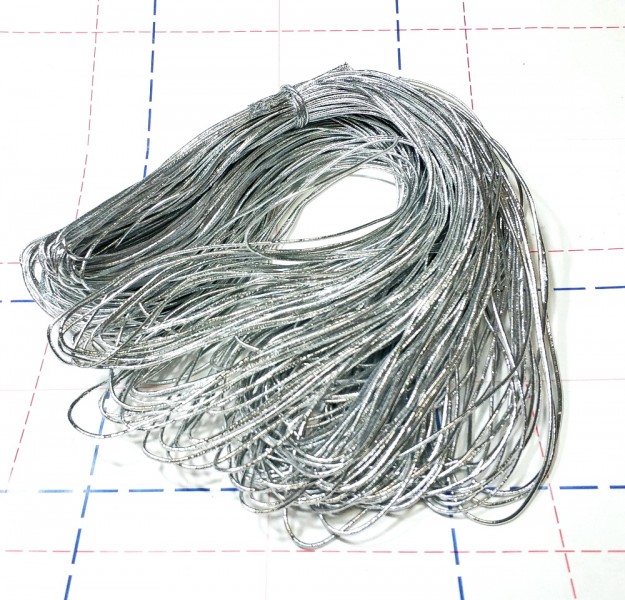 Резинка шляпная 2мм ~70м Серебро