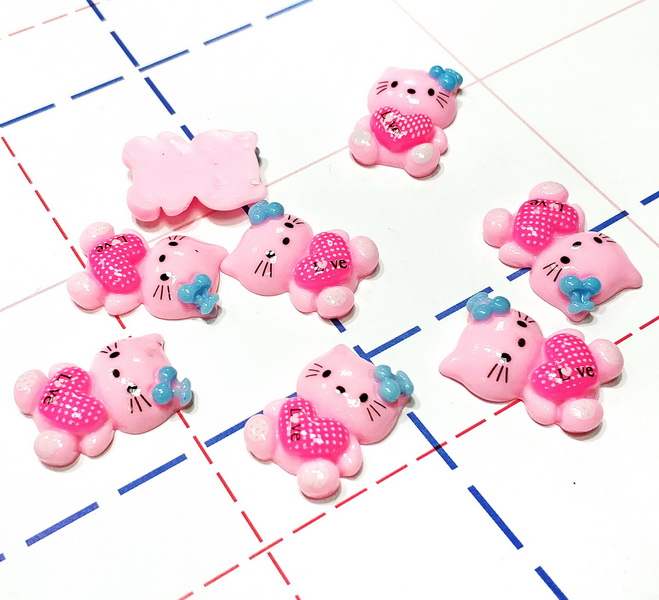 300 Кабошон Китти 22 мм светло-розовый