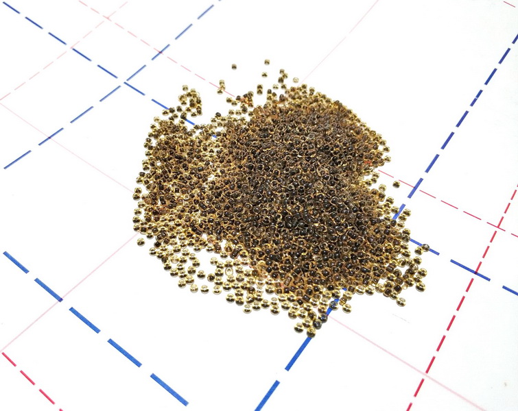 307 Бисер р.12 50гр (+-1гр) Прозрачный с цветной серединой