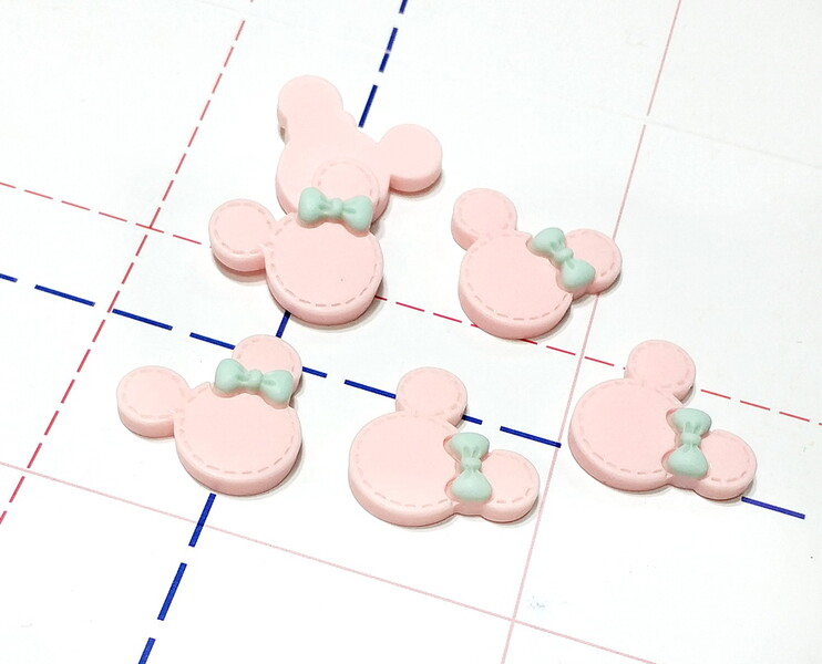 315 Кабошон Микки 30 мм розовый