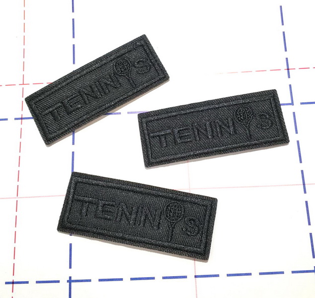 326 Термоаппликация 6,3*2,5см Прямоугольник Теннис черный