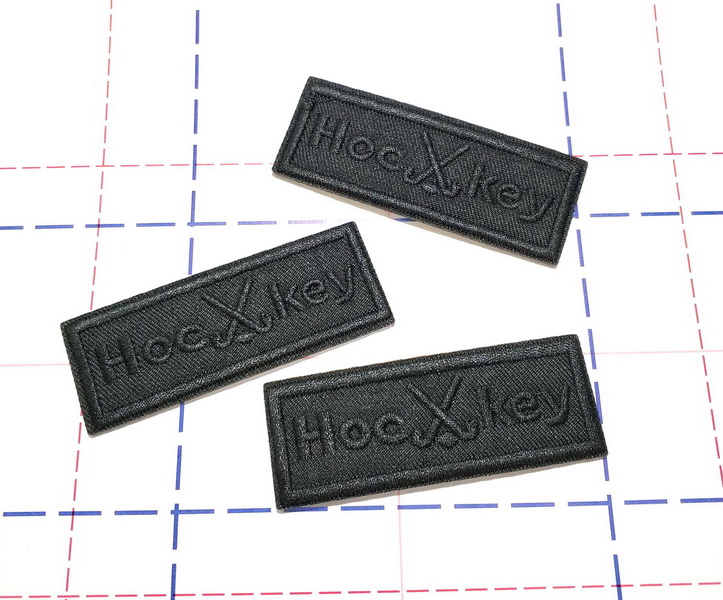 327 Термоаппликация 7,8*3,0см Прямоугольник Хоккей черный